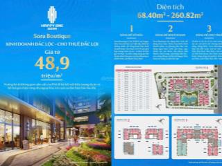 Shophouse khối đế happy one sora  sora boutique  giá từ 6 tỷ, giá ưu đãi trực tiếp cdt