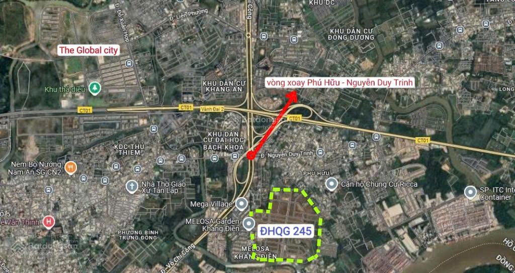 Chuyên nhận ký gửi mua bán  đất nền dự án đhqg 245 đường võ chí công, p. phú hữu, q9 cũ, hcm