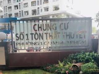 Bán căn hộ chung cư tôn thất thuyết,đường tôn thất thuyết, phường 1, quận 4,dt50m2,1pn1wc.,lầu cao