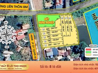 Bán đất gần đường 47, xã thọ ngọc, triệu sơn, thanh hóa, 290 triệu, 165 m2