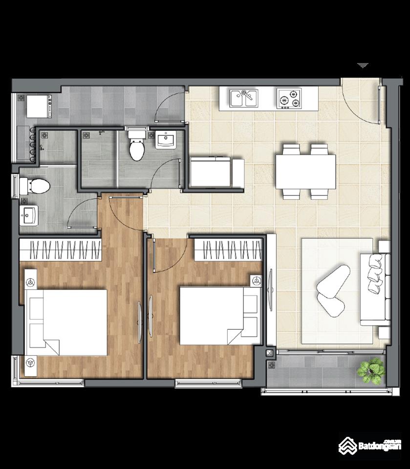 Cho thuê căn hộ d’lusso 2pn  2wc giá tốt 15 triệu full nội thất đang trống sẵn