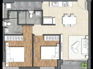 Cho thuê căn hộ d'lusso 2pn  2wc giá tốt 15 triệu full nội thất đang trống sẵn