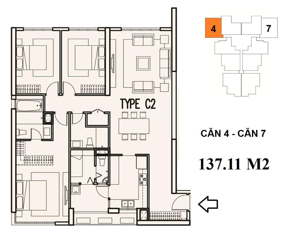 Bán căn góc 137m2 full đồ cao cấp, có slot đỗ xe ô tô,tầng trung hướng đông bắc tại mulberry lane