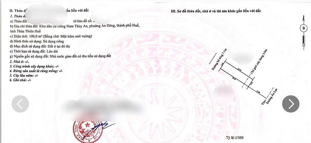 Cần bán lô đất 2 mặt tiền âu lạc sổ hồng công chứng ngay 7tỷ250 cách aeon mall 100m