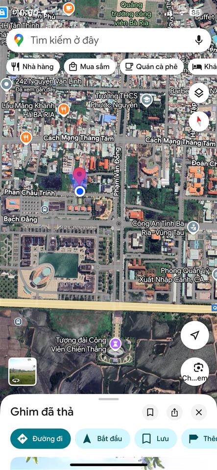 Bán đất ngay trung tâm hành chính bà rịa 238.4m2 đất ở toàn bộ giá 8.5 tỷ