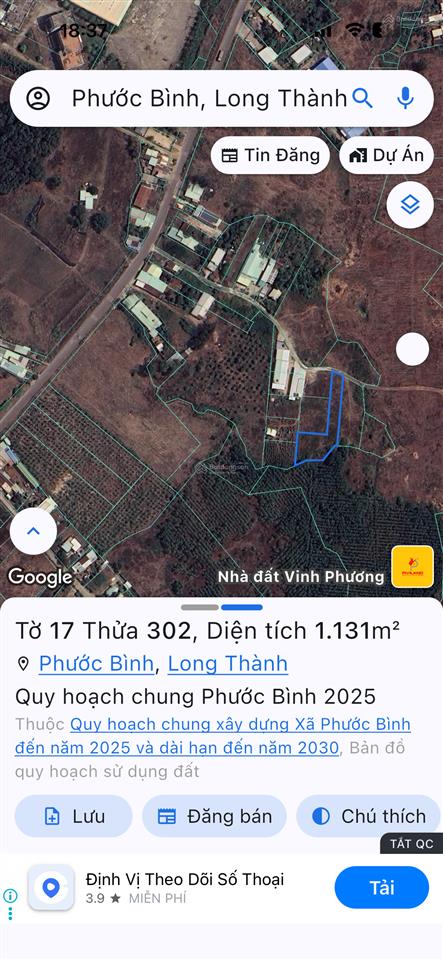 Đất nền cực chất 1131.4m2 cln tại phước bình, long thành, 1.8 tỷ