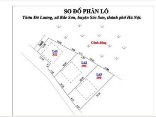 Bán đất 390m2 bắc sơn view đẹp, mặt suối, giá vài triệu/m2