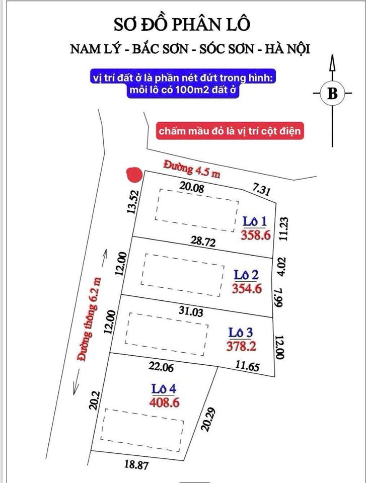 Vị trí đẹp, giá rẻ nhất, đất 354m2 gần chợ chấu, bắc sơn, giá hơn tỷ
