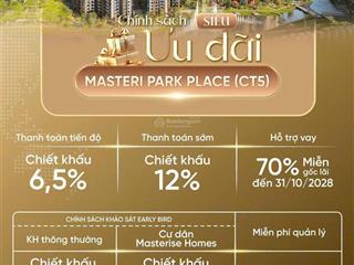 Cần bán 3pn masteri park place  view nhạc nước, giá tốt chỉ 13 tỷ, ck khủng 14%, 0909 812 ***