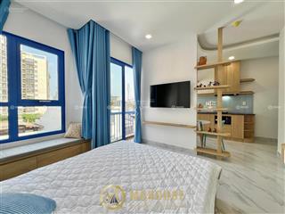 Cho thuê căn hộ studio ban công cao cấp, full nội thất cao cấp gần cv gia định  chợ tân sơn nhất