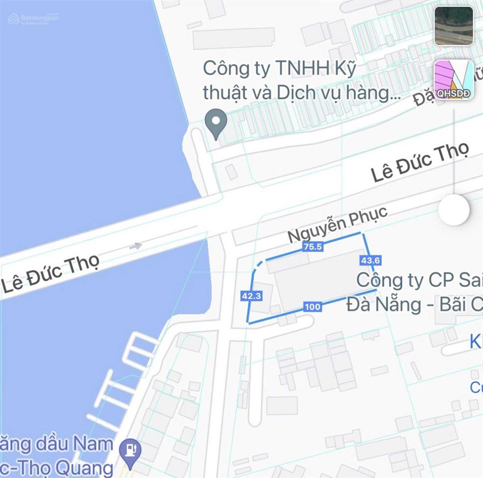 Đất tmdv 3814m2. góc hai mặt tiền vân đồn và nguyễn phục. giá chỉ 15 triệu/m2. chủ thiện chí bán