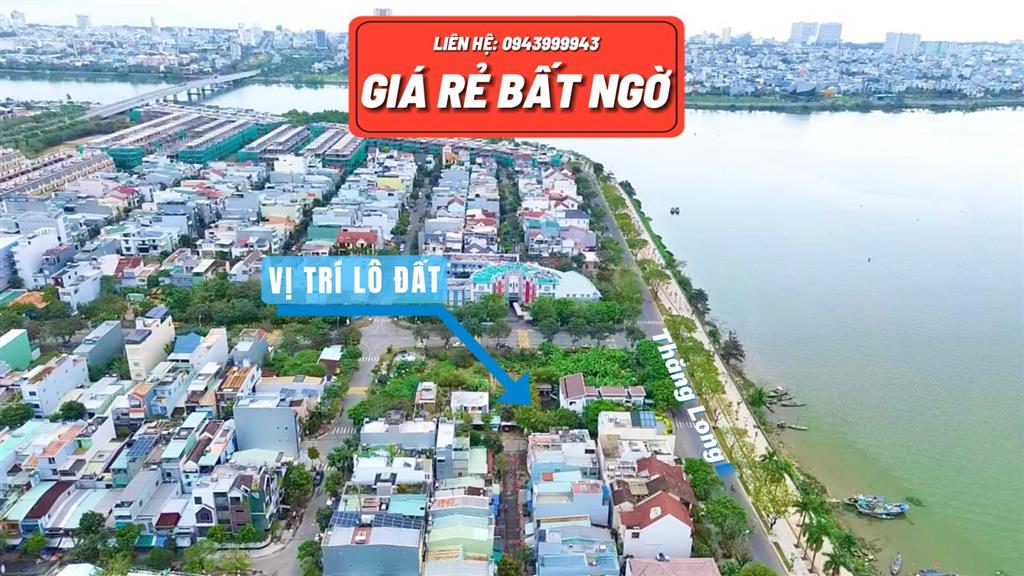Bán đất sát sông hàn. diện tích 272.8m. ngang 8m. ngay toà tháp 69 tầng view sông hàn. giá 70tr/m