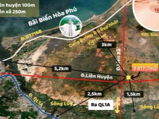 Bán 3818m2 đất gần mặt biển bình thuận, gần sông, vị trí đẹp, giá đầu tư đất rộng mở resort