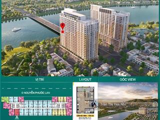 Hàng hiếm view sông tầng trung tại spana tower, 2,85 tỷ, 54,2m2, 2pn, cẩm lệ, đà nẵng