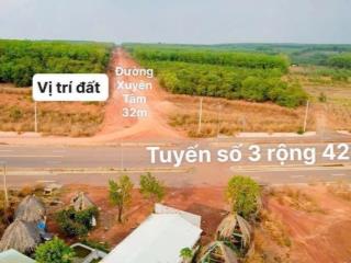 Đất thổ cư Sổ Sẵn , mặt tiền đường Xuyên Tâm 32m , 5x50 100mtc