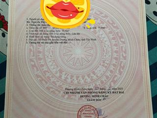 Còn 1 lô duy nhất  199 triệu sở hữu ngay dương minh châu, tây ninh  	0981 338 ***