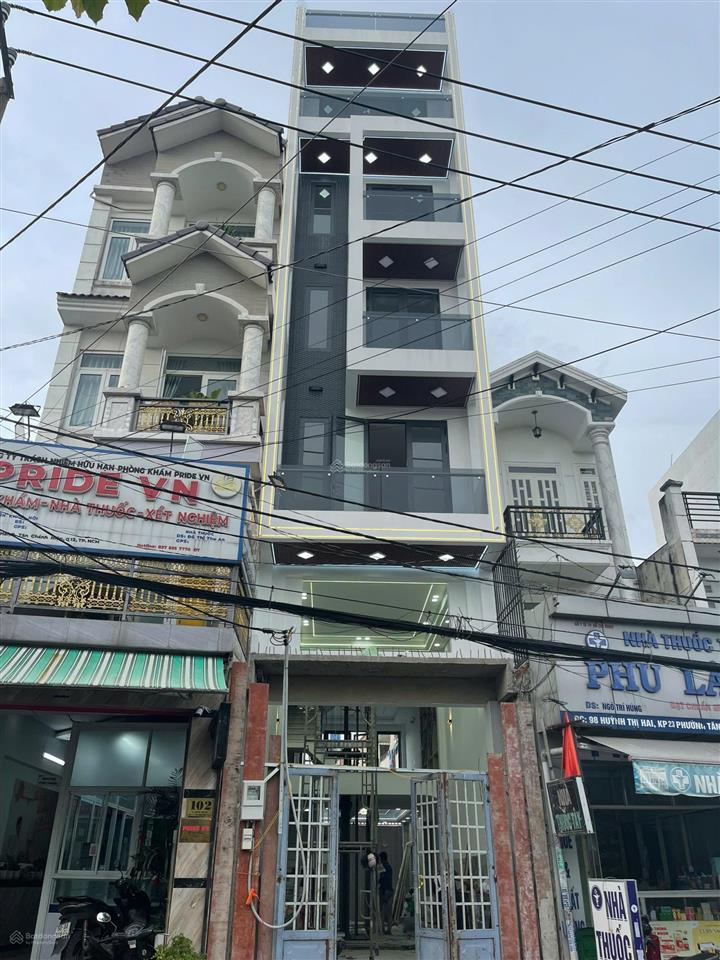 Bán nhà 6 tầng mt đường huỳnh thị hai, dt 4x20m, giá 12.5 tỷ tl