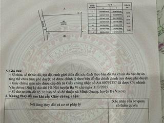 Bán đất tại xã minh quang, ba vì, hà nội, giá cực chất 3 tỷ, 1037m2