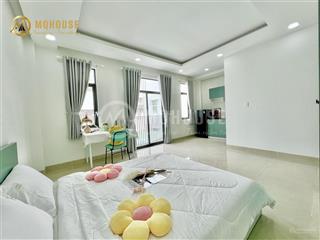 Chdv studio ban công dt 45m2full nội thất tone màu xanh tươi mátkhu vực yên tĩnh, thoáng mát