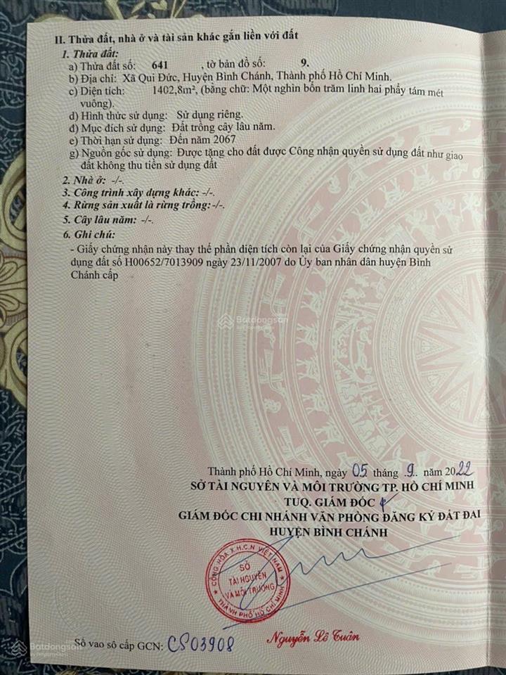 Bán đất trồng cây lâu năm, chính chủ giao dịch