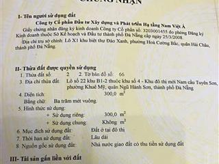 Cần bán đất biệt thự nam việt á