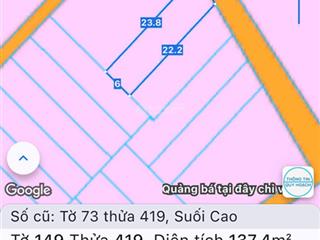 Cần bán nhanh cặp đất hẻm 1 sẹc từ đường nhựa đi vào tại suối cao, xuân lộc, khu trung tâm xã