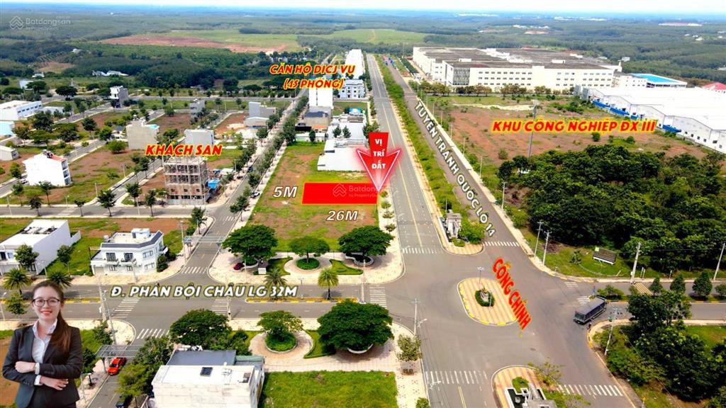Mặt tiền shophouse thương mại  ngay cổng chính khu công nghiệp, cho thuê 17  22 triệu/ tháng