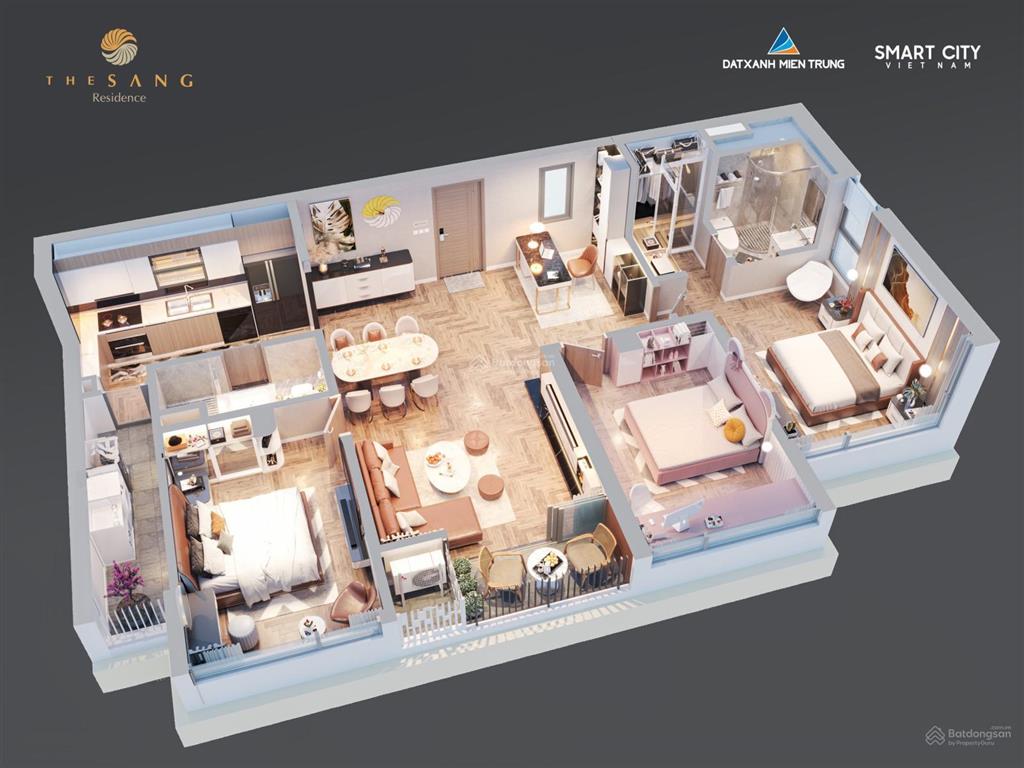 Chuyển nhượng căn hộ cao cấp 3pn, view biển mỹ khê dự án the sang residence đà nẵng