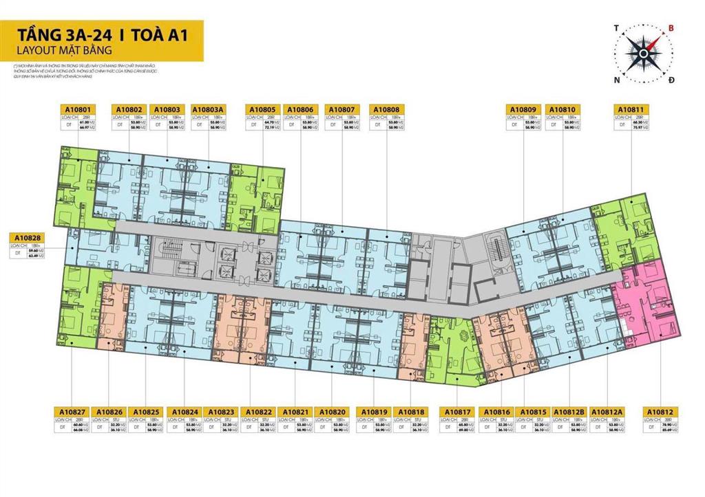 Bán căn 1 pn + dự án sun cora tower giá 1,9 tỷ  có thể set up thành căn 2 pn