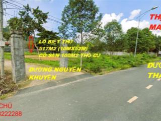 Chính chủ cần bán lô biệt thự ngay đường nguyễn khuyến 517m2(10mx52m) có 100m2 thổ cư chỉ 2tỷ5