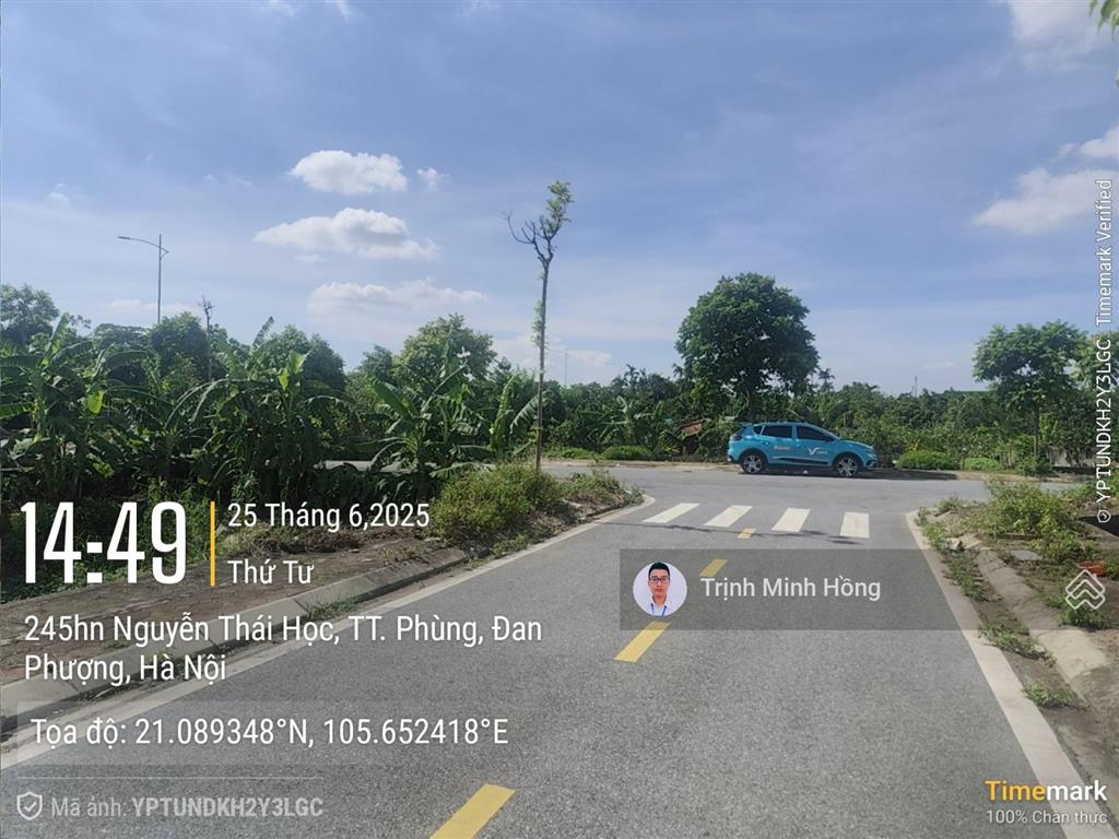 Đất phân lô cực đẹp 67.5m2 mặt tiền 5m có khe thoáng sau nhà xã đồng tháp, đan phượng. gần hồ sđcc