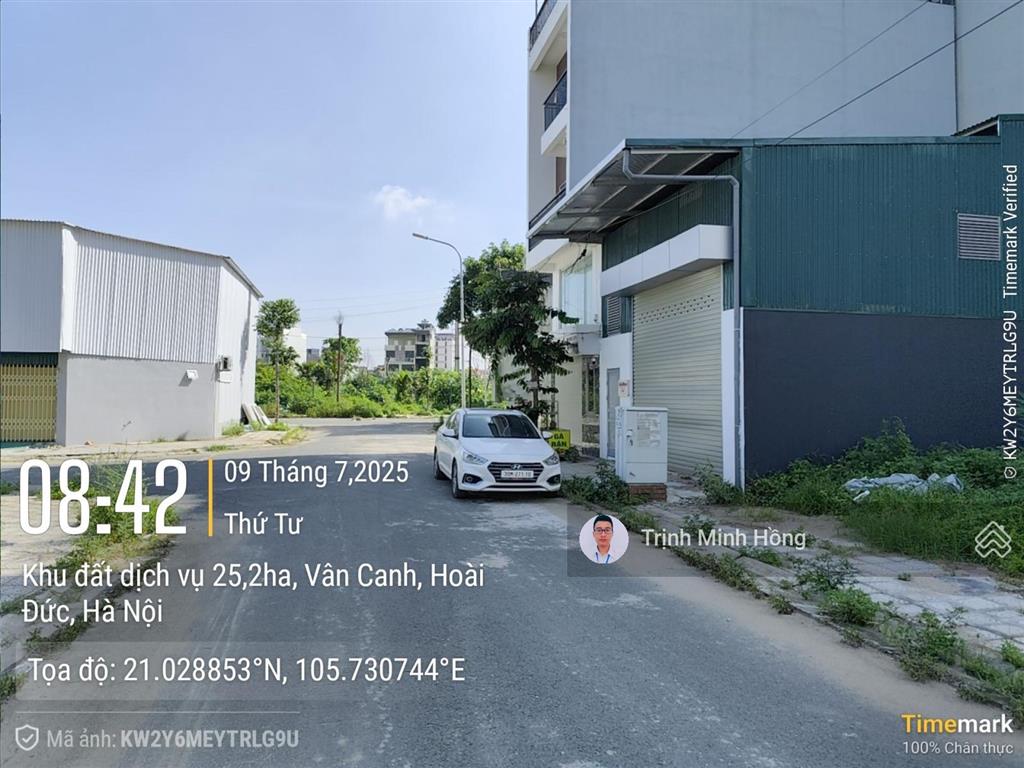 Bán 57.2m2 đất dịch vụ 25ha vân canh. mặt tiền 4.92m. đường 11m oto tránh. vị trí đẹp. sẵn sổ đỏ