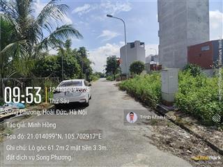 Hàng hiếm 61.2m2 dịch vụ song phương. mt 3.3m nở hậu. đường 13m oto tránh. sđcc. đối diện kđt mới
