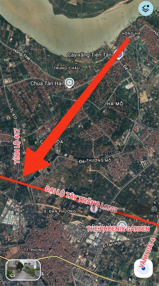 Bán đất đấu giá đan phượng 75m2 mặt tiền 5m oto tránh. bám tỉnh lộ 417 gần nút giao tây thăng long