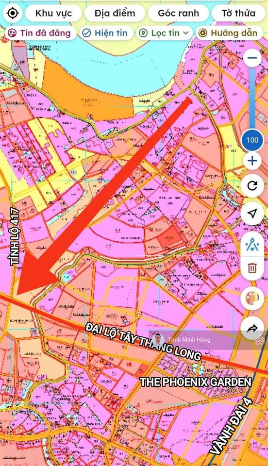 Bán đất đấu giá đan phượng 75m2 mặt tiền 5m oto tránh. bám tỉnh lộ 417 gần nút giao tây thăng long