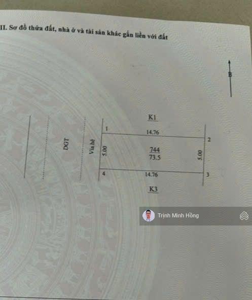 Bán đất đấu giá đan phượng 75m2 mặt tiền 5m oto tránh. bám tỉnh lộ 417 gần nút giao tây thăng long