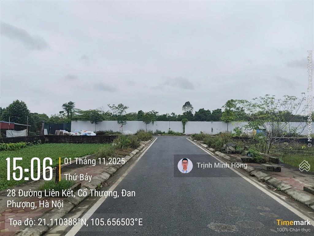 Hàng hiếm 61.6m2 mặt tiền 4.4m 3 mặt thoáng. đất đấu giá đệ nhị, xã phương đình, đan phượng. sđcc