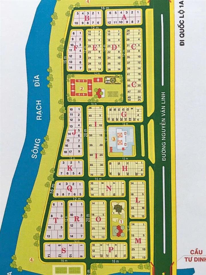 Bán lô đất nền nhà phố, bt kdc sadeco ven sông quận 7  dt 5x18m, giá 14,5 tỷ tl