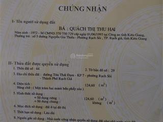 Bán đất thổ cư sổ đỏ sẳn sàng tại đào duy từ, rạch sỏi, rạch giá, kiên giang
