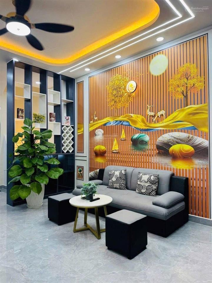 Nhà đẹp gò vấp hẻm xe hơi gần dreamhome và chợ thạch đà 44m, 3 tầng, full nội thất, 5 tỷ ++