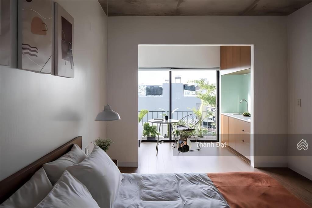 Căn hộ studio tách bếp có ban công cửa sổ thoáng, diện tích 40m2  full nội thất, gần cầu thủ thiêm
