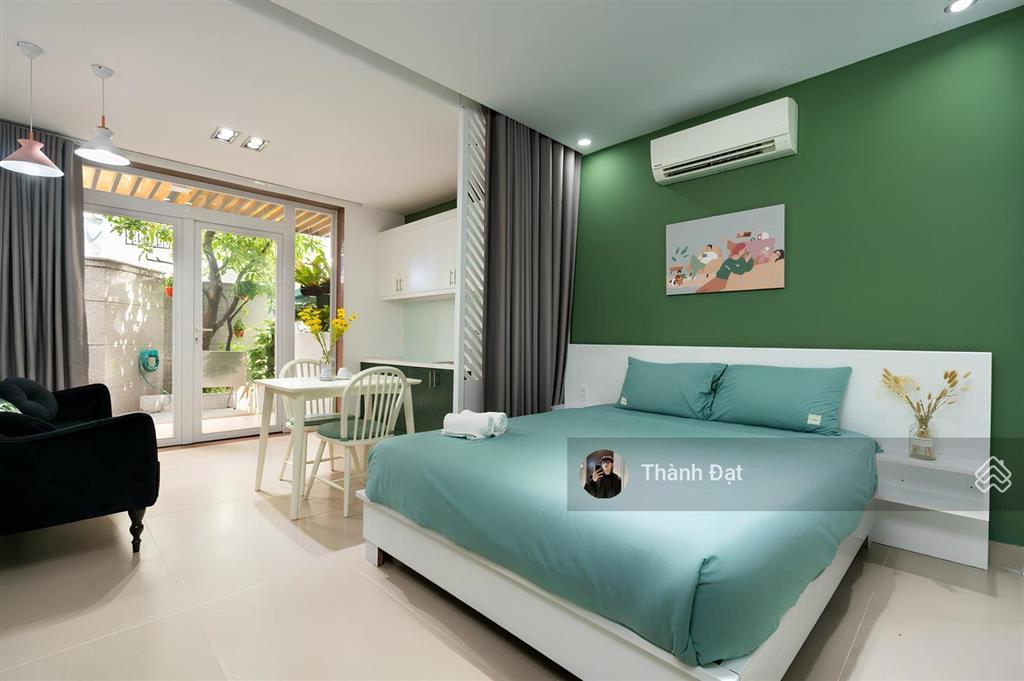 Thuê căn hộ villa 1 phòng ngủ sân vườn, đầy đủ nội thất hiện đại tiện nghi, khu tâm võ văn tần q.3