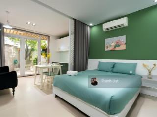 Thuê căn hộ villa 1 phòng ngủ sân vườn, đầy đủ nội thất hiện đại tiện nghi, khu tâm võ văn tần q. 3