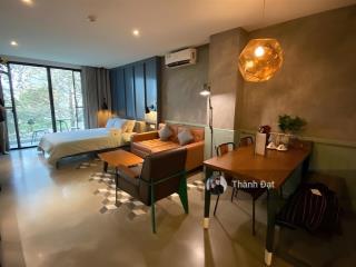 Cho thuê ch ngay hoàng sa, quận 1, 1pn balcony view bờ kè 42m2  full nt, ngay kho bạc nhà nước