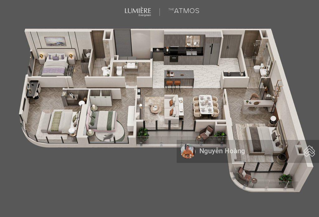 Bán nhanh căn góc chung cư lumiere ever green, 131.7m2, 4pn, 3wc, 15.4 tỷ,  0365 691 ***