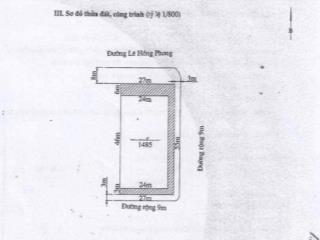 Bán lô góc 3 mặt tiền 1485m2 cực đẹp mặt đường lê hồng phong, hải phòng vị trí vàng hiếm có