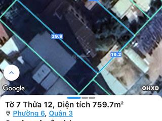 *quỹ đất xây cao tầng* [19 x 40] điện biên phủq3  370tỷ