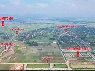 Lô đất view công viên, gần ngay khu công nghiệp sumitomo 650ha