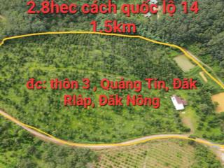 Bán đất quảng tín, đăk nông, 27.323m2, 2 mặt tiền bê tông, giá đầu tư tốt