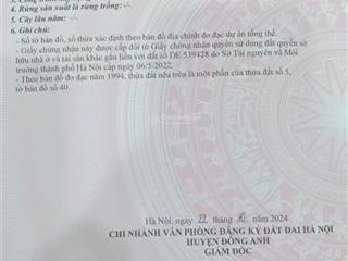 Bán đất thổ cư diện tích 40.1m2 tại cổ dương, tiên dương, đông anh, hà nội